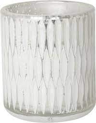 WAXINELICHTHOUDER WIT/ZILVER ()